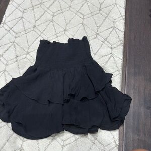 SHEIN Black Ruffled Mini Skirt